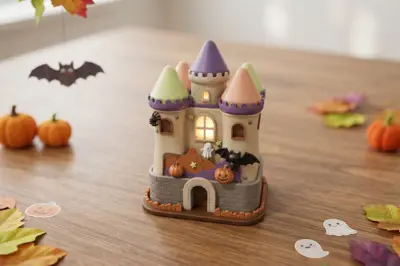 万圣节古堡储蓄罐收纳盒Halloween Castle Piggy Bank & Storage Box