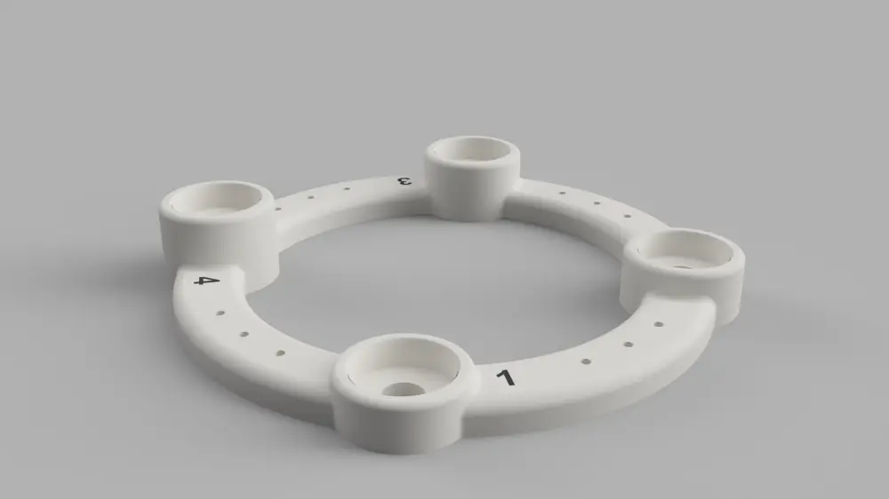 Modern Advent Wreath for LED Tealights - Stepped Candle Holder with Numbers 1-4