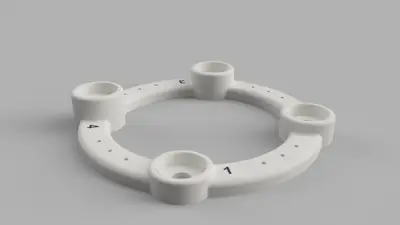 Modern Advent Wreath for LED Tealights - Stepped Candle Holder with Numbers 1-4