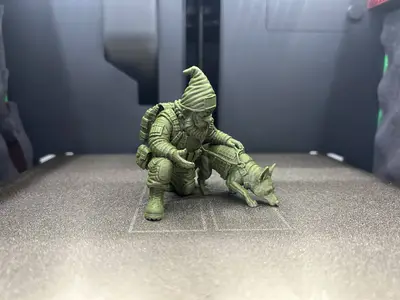 Tactical K9 Handler Gnome