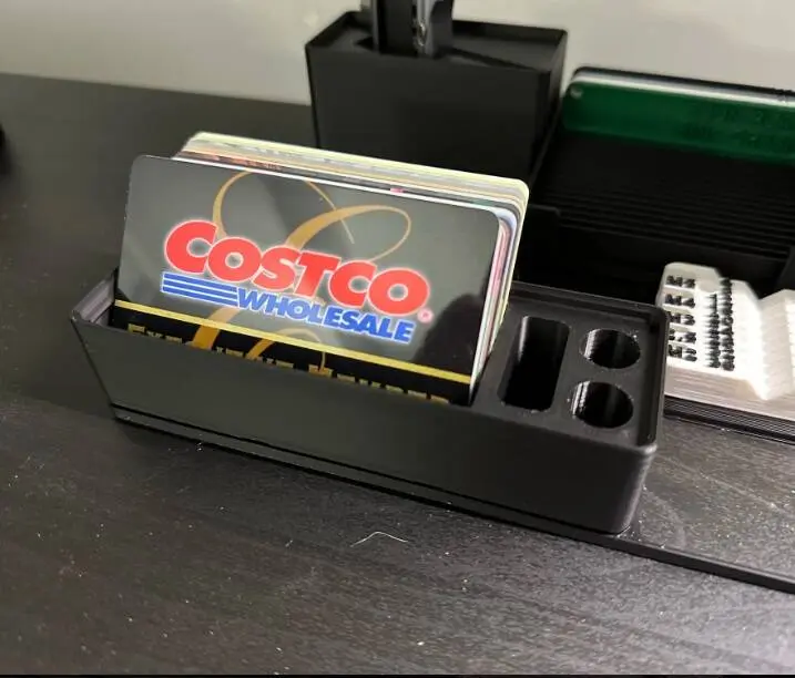 Cubeta para tarjetas de crédito Gridfinity + bolígrafo