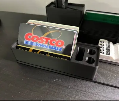 Cubeta para tarjetas de crédito Gridfinity + bolígrafo