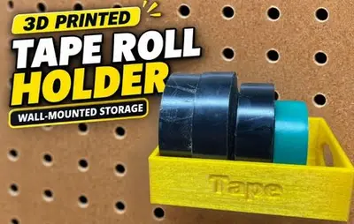 3D Printed Tape Roll Holder – Pegboard Organizer | Monik Studio