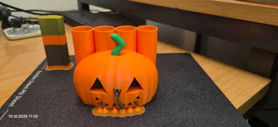 Spooky Halloween Pumpkin Desk Organizer