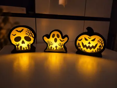 Halloween Tea Light - Skull, Ghost, Jack-o-Lantern