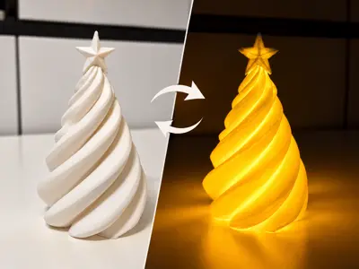 Spiral Christmas Tree & Lantern- Holiday Decor