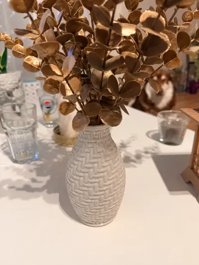 Woven Elegance Vase – 3D Printed Basket Weave Design