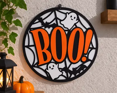 BOO! – Halloween 3D Wall Decoration