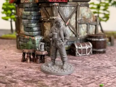 Townfolk - Tavern Drunk - DND miniature