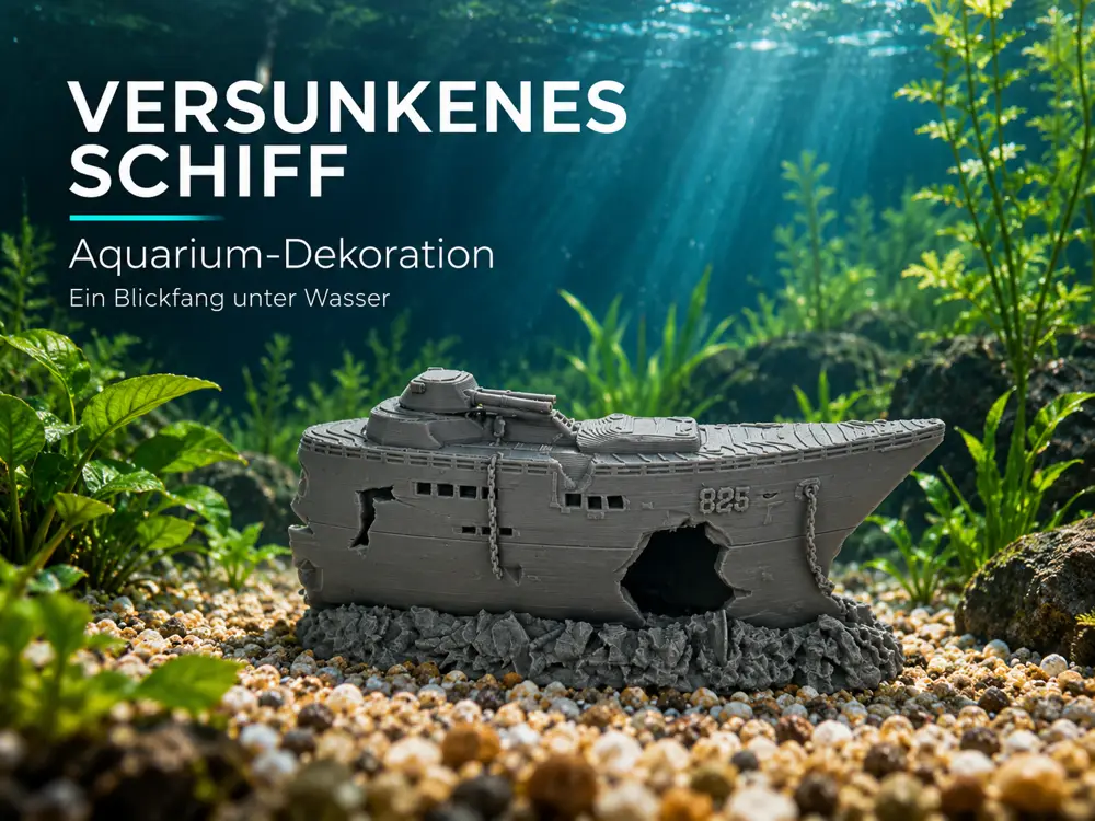 Versunkenes Schiff – Aquarium-Schiffswrack