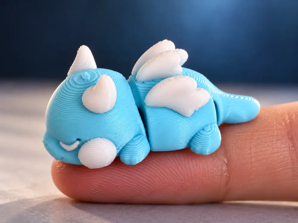 Flexi Sleepy Baby Dragon, Cute tiny Articulated Dragon