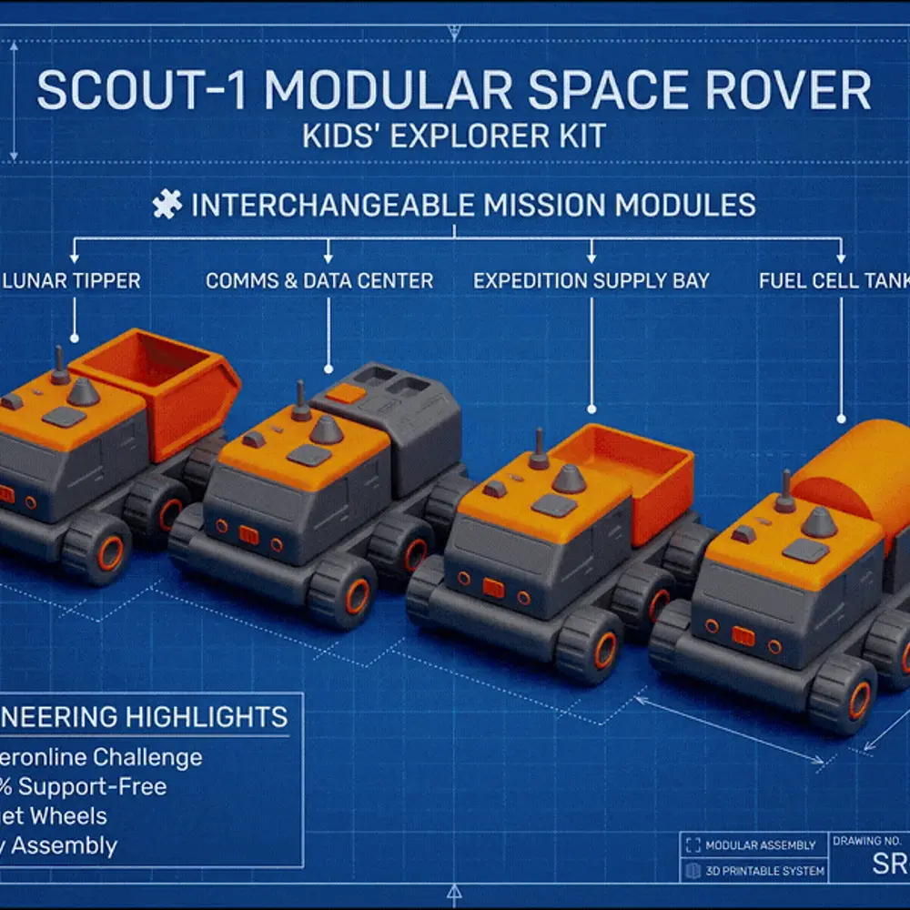 Scout-1 Modular Space Rover | Kids' Explorer Kit