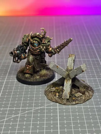 Concrete Czech Hedgehog - Grimdark Wargame Terrain