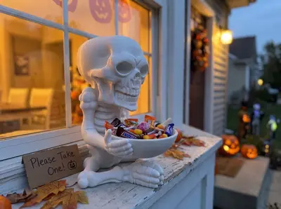Trick-or-Treat Skeleton Candy Bowl