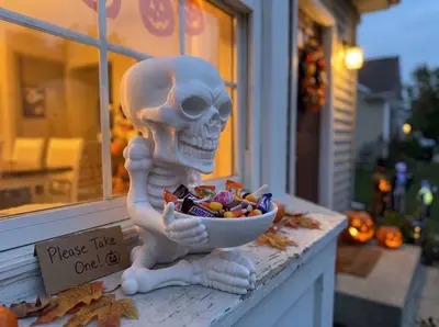 Trick-or-Treat Skeleton Candy Bowl