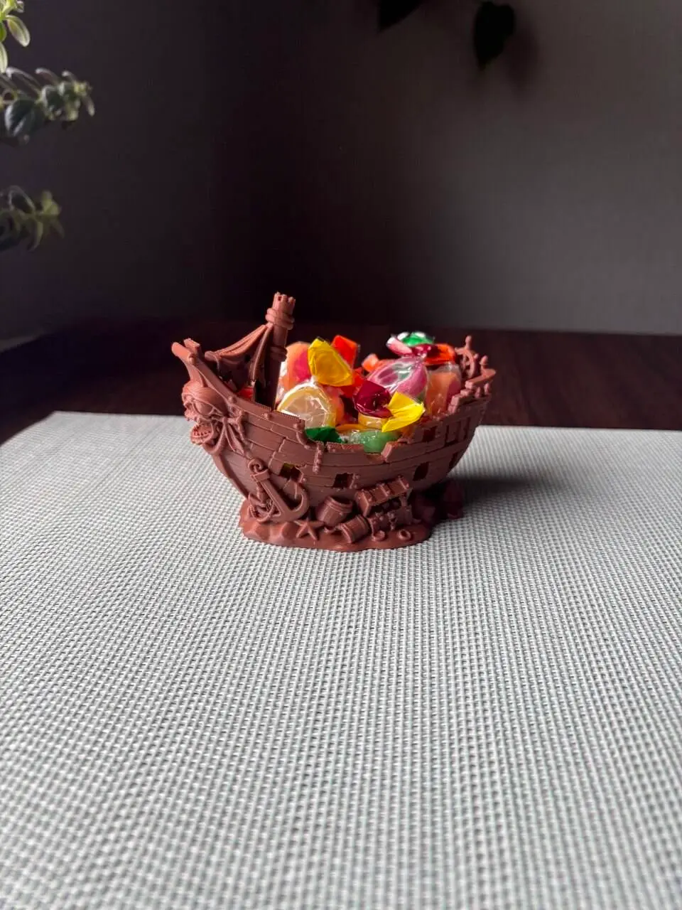 Pirate ship candy bowl