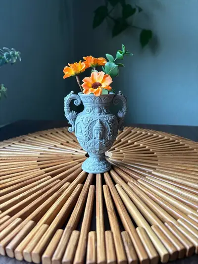 Decorative buddha motif vase