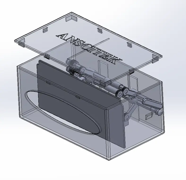 Mechanical Push Tissue Box
