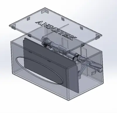 Mechanical Push Tissue Box