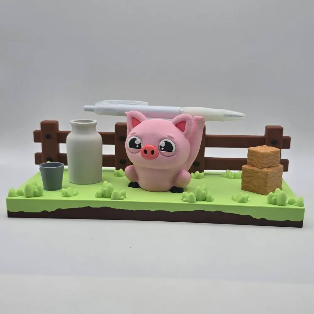 Back to school SIGN HOLDER and PEN Holder Pig