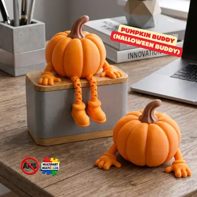 PUMPKIN BUDDY (NORMAL VERSION) / HALLOWEEN BUDDY - ARTICULATED / FLEXI TOY / AUTMN DECOR