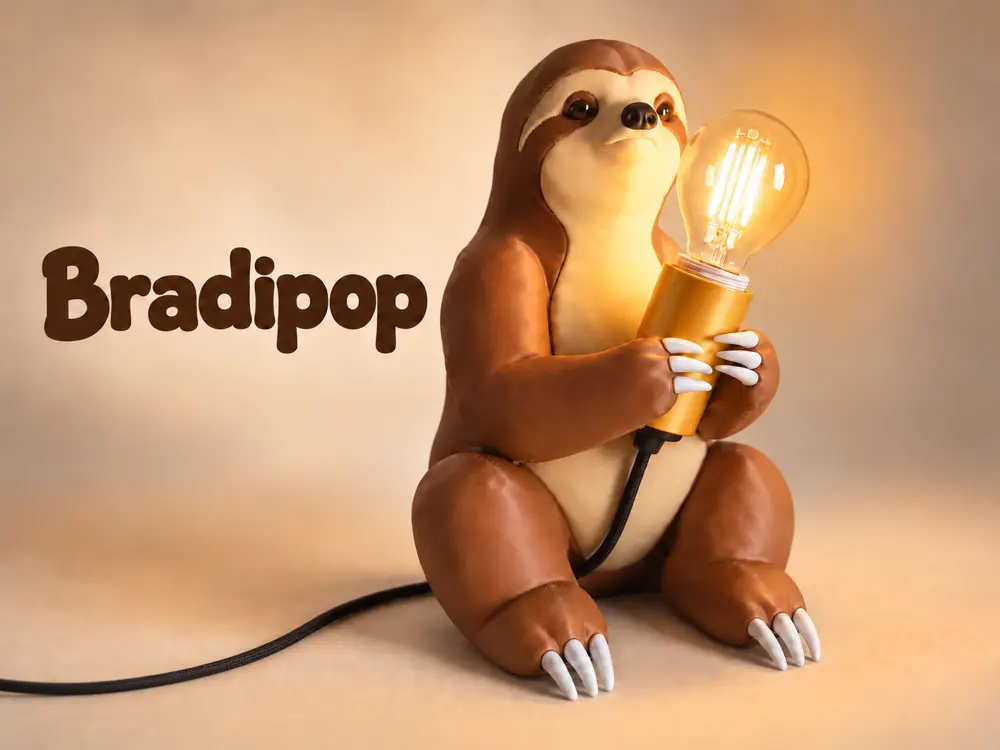 Bradipop -sloth shaped e14 table lamp-
