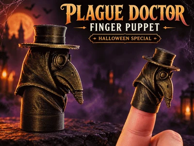 Plague doctor-halloween finger puppet