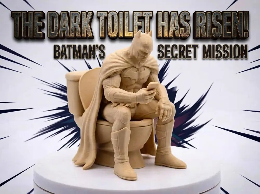 Batman on the Loo: Even Heroes Need a Break!