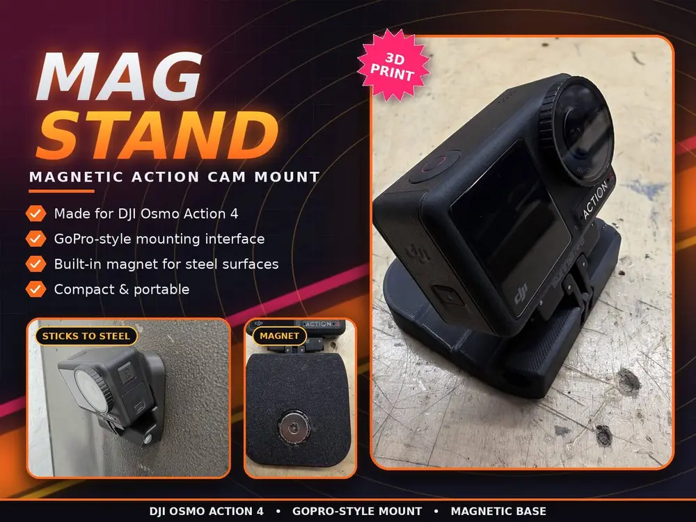 MagStand – Magnetic Action Cam Mount