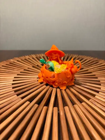 Halloween pumpkin candy bowl