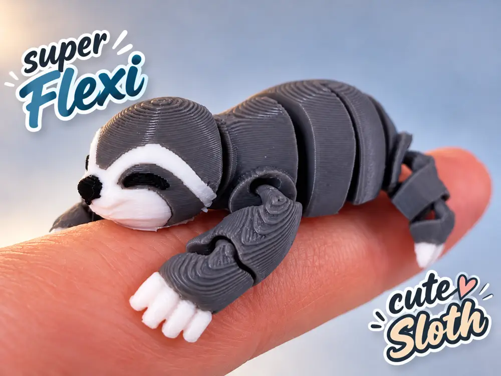 Super Flexi Sleepy Sloth – Cute Articulated Animal