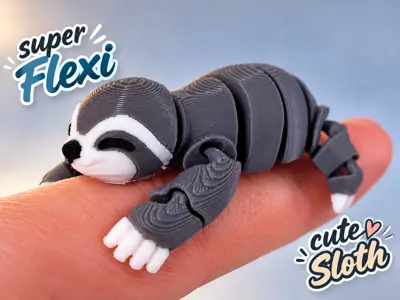 Super Flexi Sleepy Sloth – Cute Articulated Animal