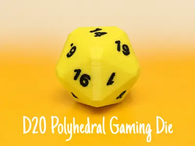 D20 Polyhedral Gaming Die