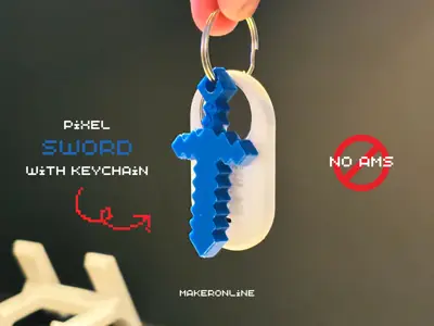 Pixel Sword with Keychain