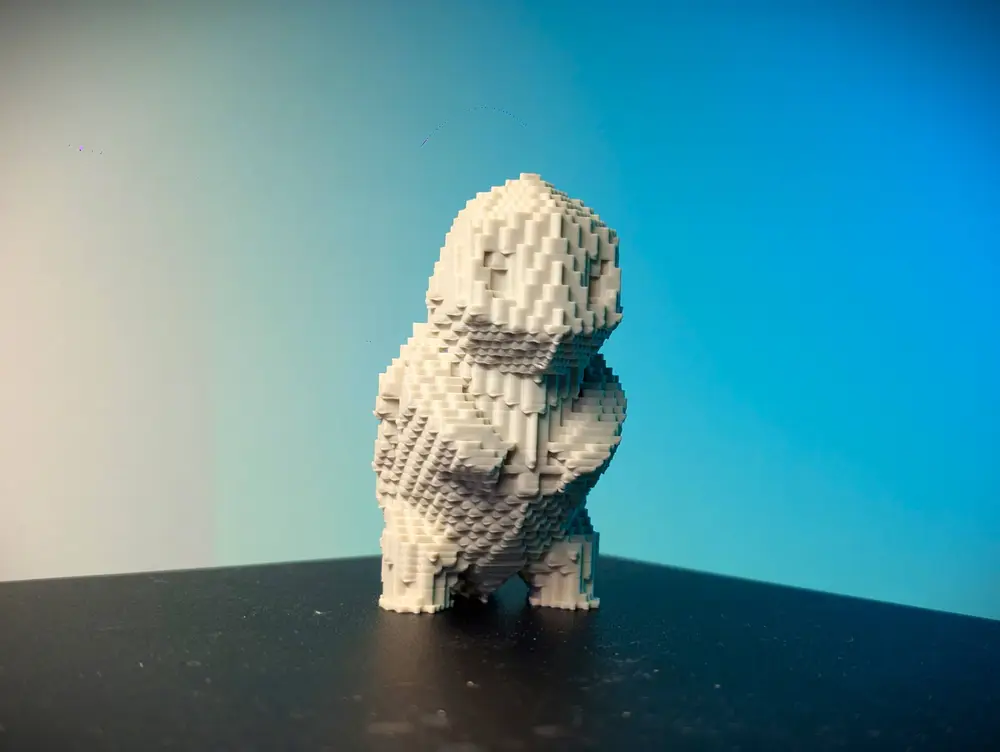 Voxel Squirtle Pixel Art Figure