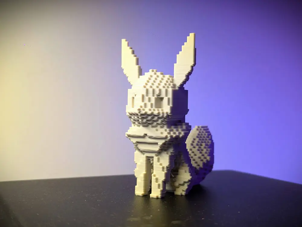 Voxel Eevee Pixel Art Figure