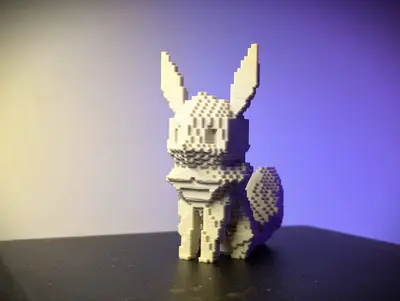 Voxel Eevee Pixel Art Figure