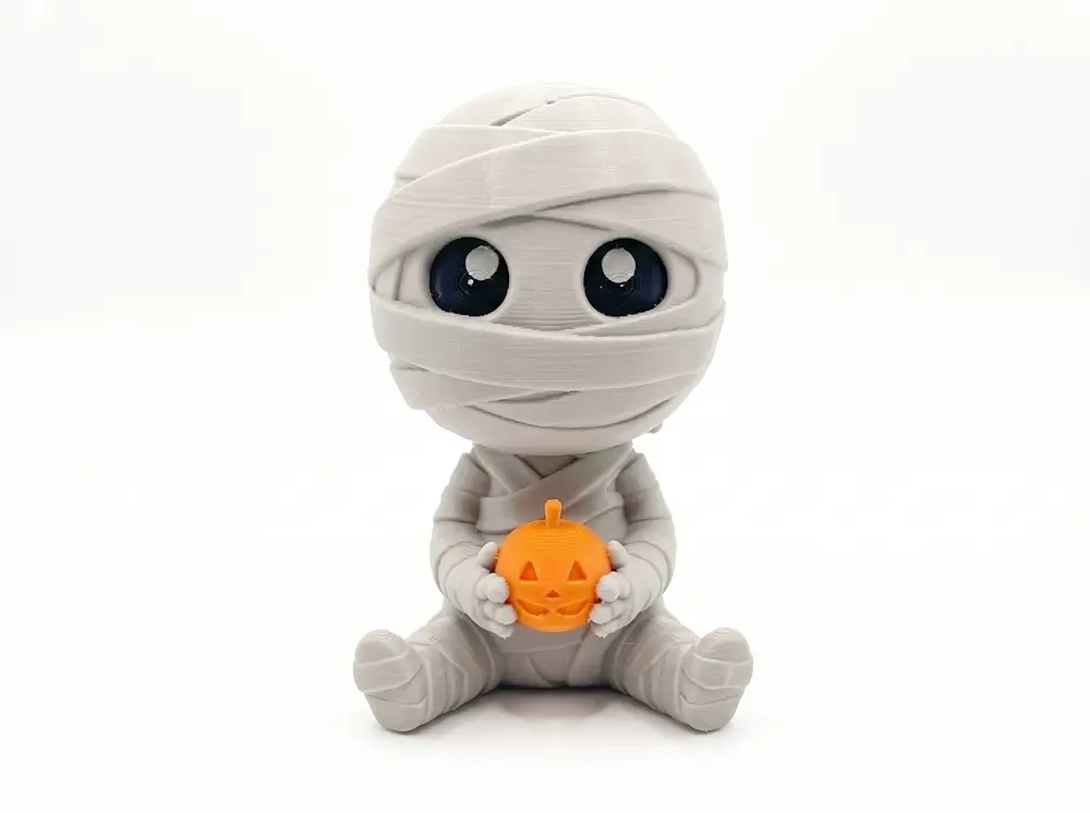 Chibi Halloween Mummy with Pumpkin