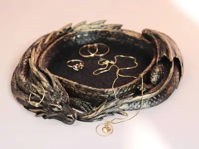 Fantasy Dragon Tray / Jewelry Holder