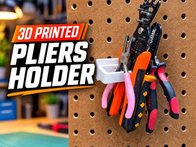 3D Printed Pliers Holder – Pegboard Tool Organizer