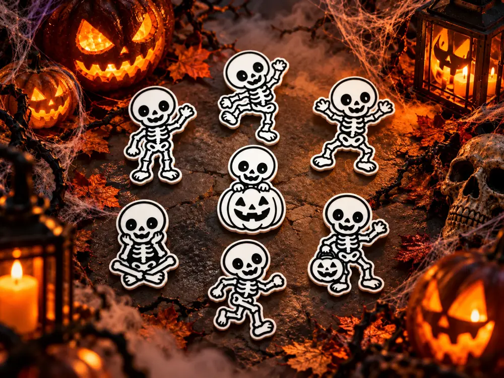Cute Halloween Skeletons – 7 Spooky Designs