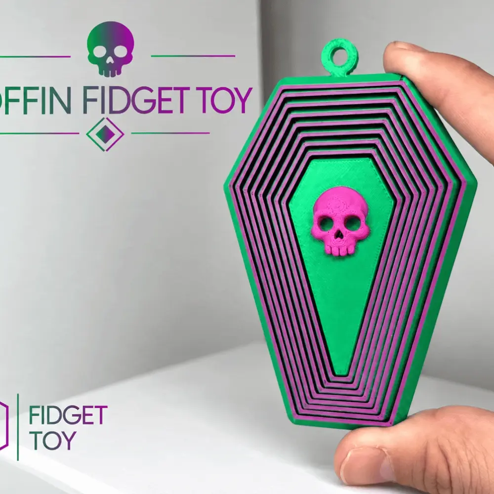 halloween coffin fidget-fidget toy keychain ornament