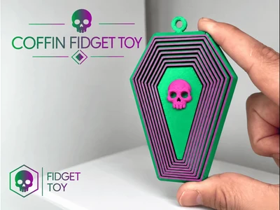 halloween coffin fidget-fidget toy keychain ornament