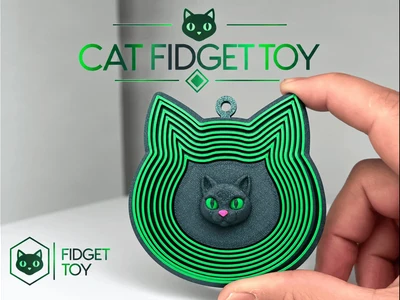 halloween cat fidget-fidget toy keychain ornament
