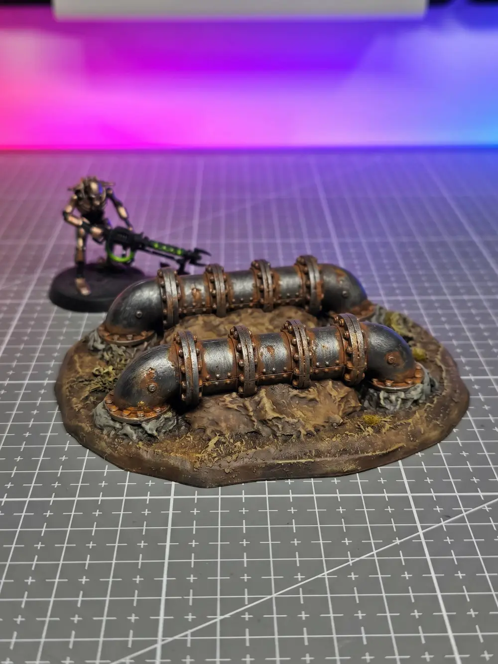 Two Industrial Pipes - Grimdark Wargame Terrain