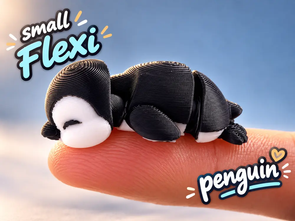 Mini Flexi Sleepy Penguin – Cute Articulated Penguin