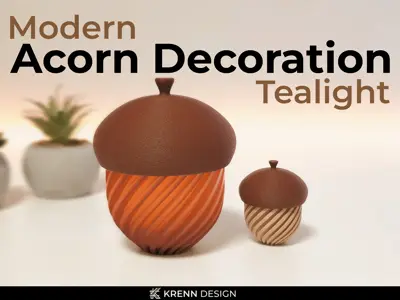 Modern Acorn Decoration | Tealight