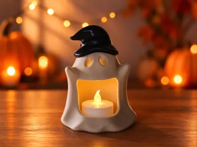 巫师帽幽灵蜡烛灯