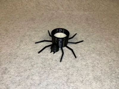 Halloween spider tealight decor