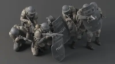 特种部队兵人摆件